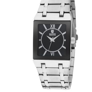 Invicta Silver Bracelet Watch with Black Dial
